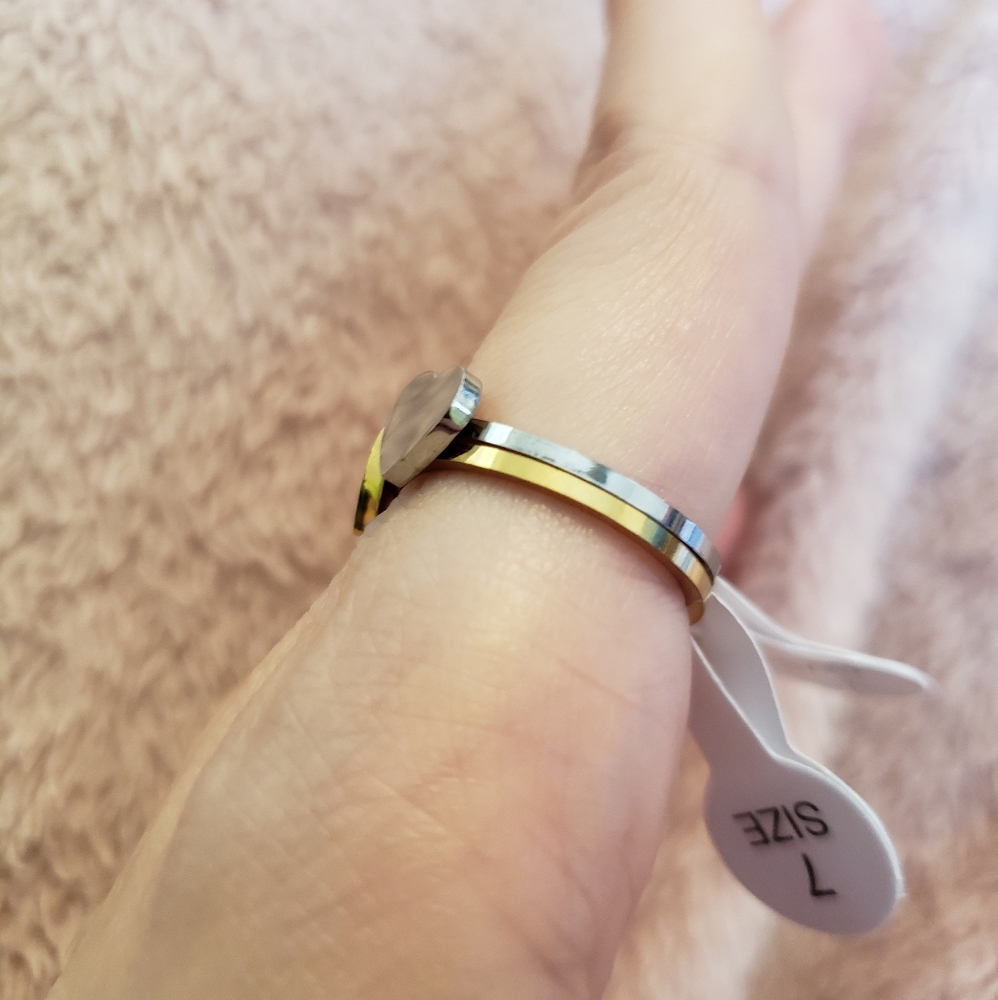 Petite Heart Stackable Stainless Steel Ring - Picture 9 of 9